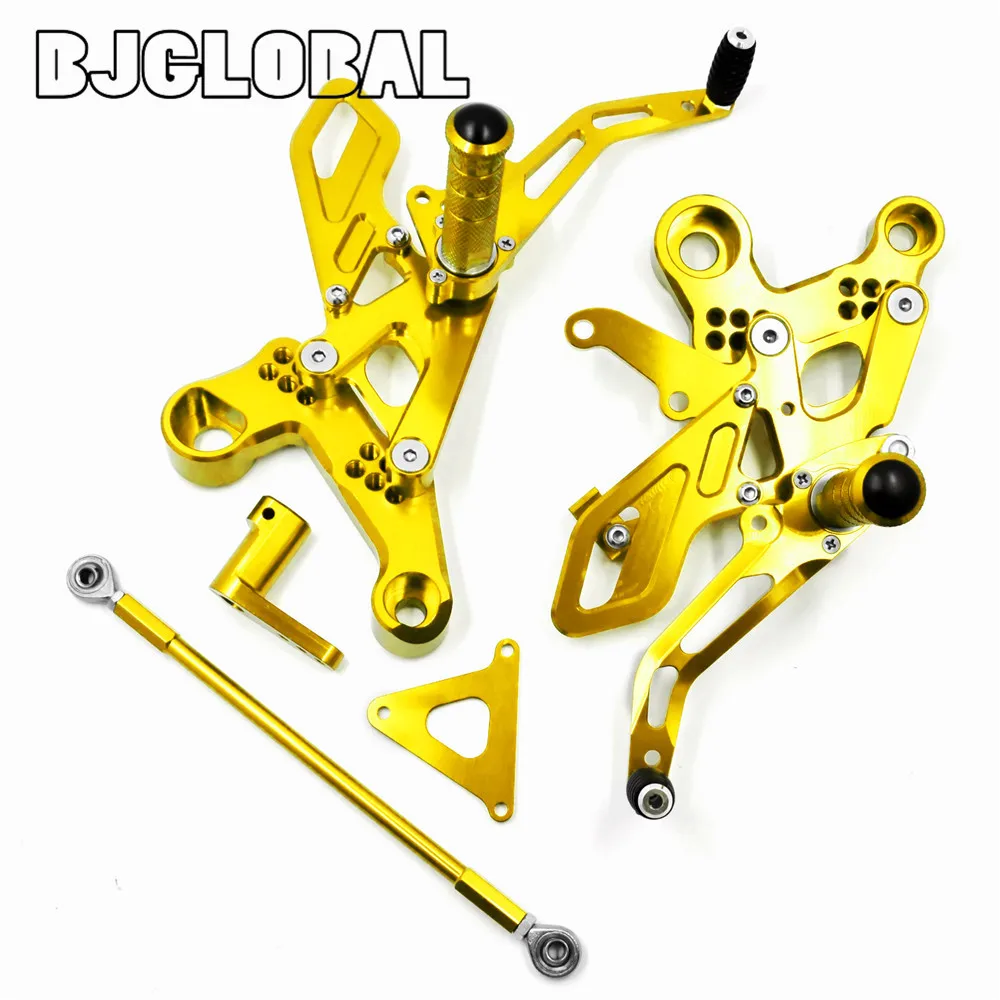 

BJGLOBAL CNC Motorcycle Adjustable Rear Sets Foot Pegs Brake Shift Rearsets For Yamaha MT09 FZ09 2013 2014 2015 2016 Gold