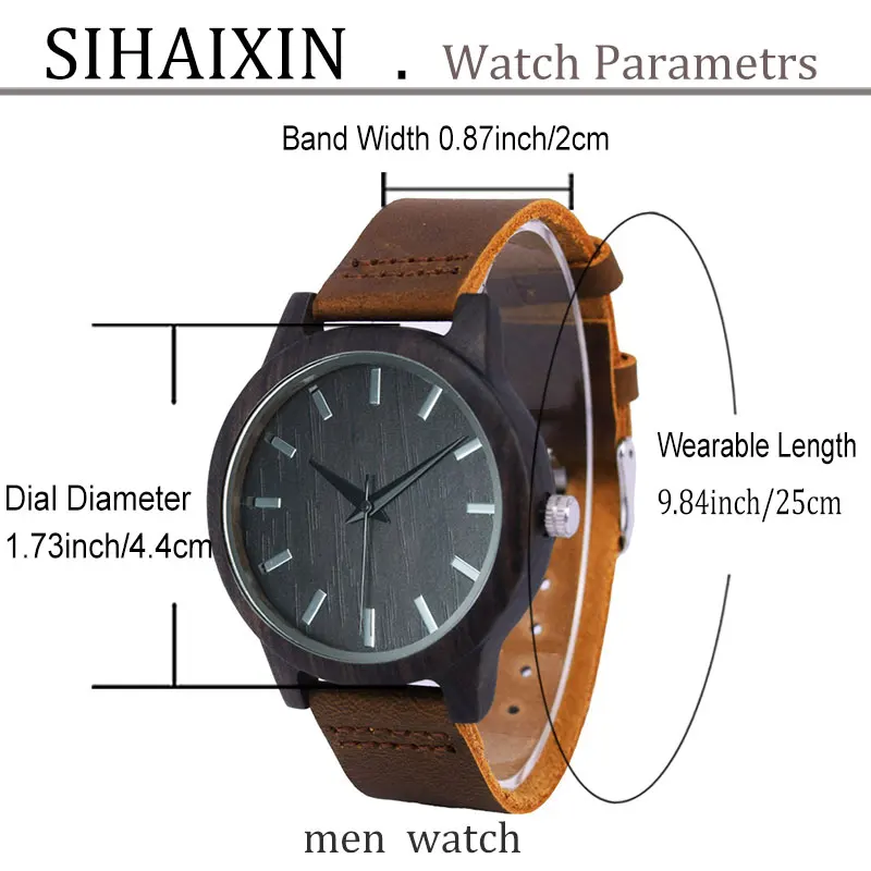Mens-black-dial-leather-Wooden-watch-gentleman-gift-34