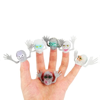 

Besegad 6 PCS Interesting Scary Ghost Style Finger Puppet Theater Show Soft Doll Props Kid Toys Set Children9s Playing Story Toy