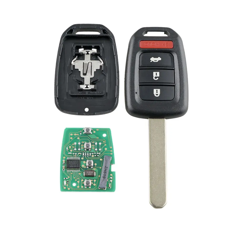 

Replacement 4 button Car Key Fob with Chip Keyless Remote Key Fob For 2013 2014 2015 2016 2017 Honda Accord