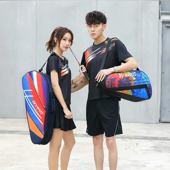 

New badminton bag shoulder 3/6 stick men and women backpack net feather universal racket bag thickening to send shoe bag