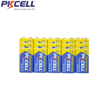 

16Pcs PKCELL 9V 6F22 for Electronic thermometer Primary Battery 6LR61 Super Heavy Duty Batteria Single use Batteries