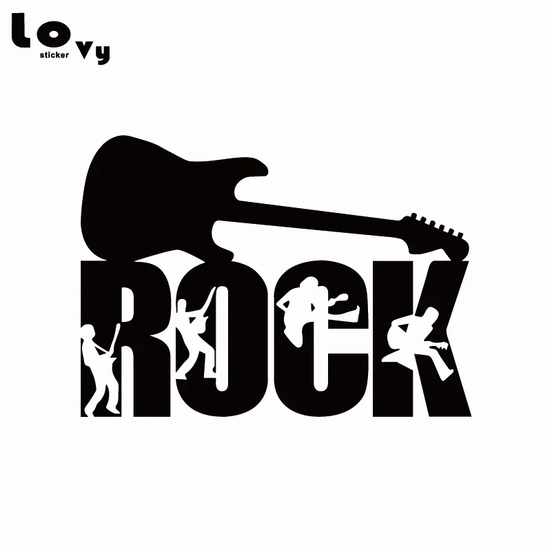 

ROCK Guitar Vinyl Car Sticker Music Art Car Decal for Car Window Door Body Decoration Car Styling CA0238