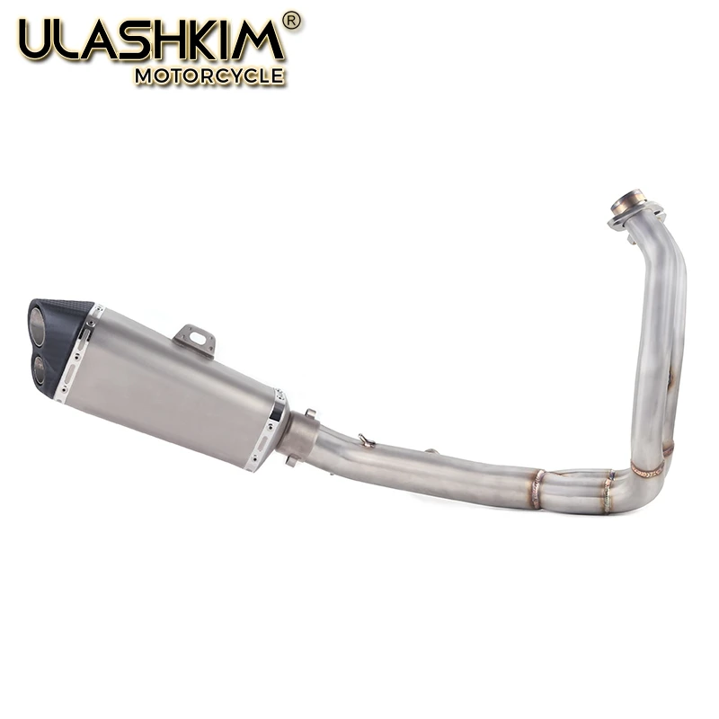 

Motorcycle Full Exhaust Muffler Middle Link Pipe Full System Slip On For kawasaki ER6N ER6F NINJA650R Ninja650 Z650 2012-2016