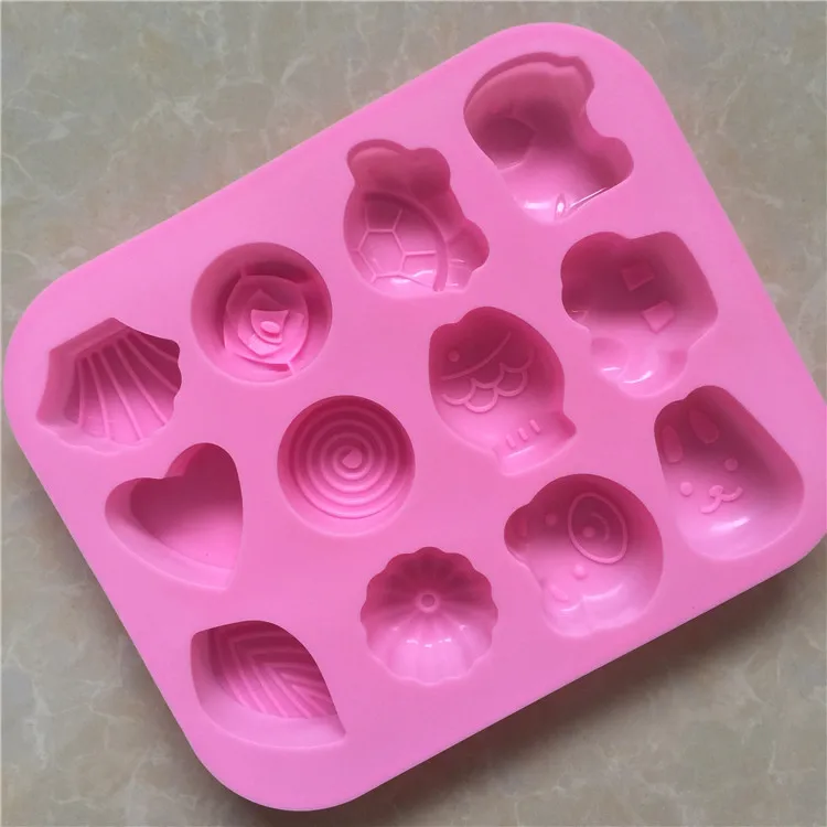 

12 even multi-shaped silicone jelly mold aromatherapy cake mold