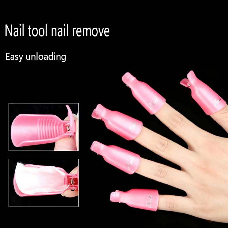 

5pcs/set Remover Gel Polish Degreaser Polish Remove Gel Nail Polish Clips Caps Nail Cleaner Gel Nail Remover Manicure Tools