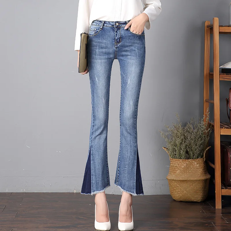 2018 новые осенние брюки-карандаш винтажные с высокой талией джинсы 1VM201-214 женские джеггинсы крутые джинсовые с высокой талией женские