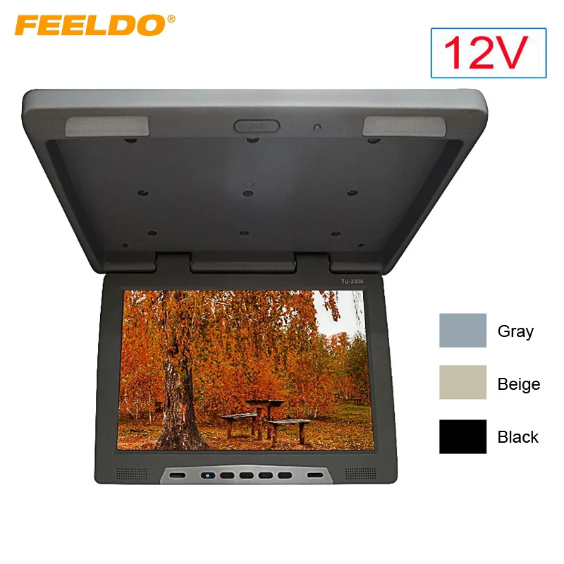 

FEELDO DC12V 3-Color 19" Roof Mounted LCD Bus Monitor Car Bus Flip Down 19 Inches TFT LCD Monitor with IR Transmitter #1297