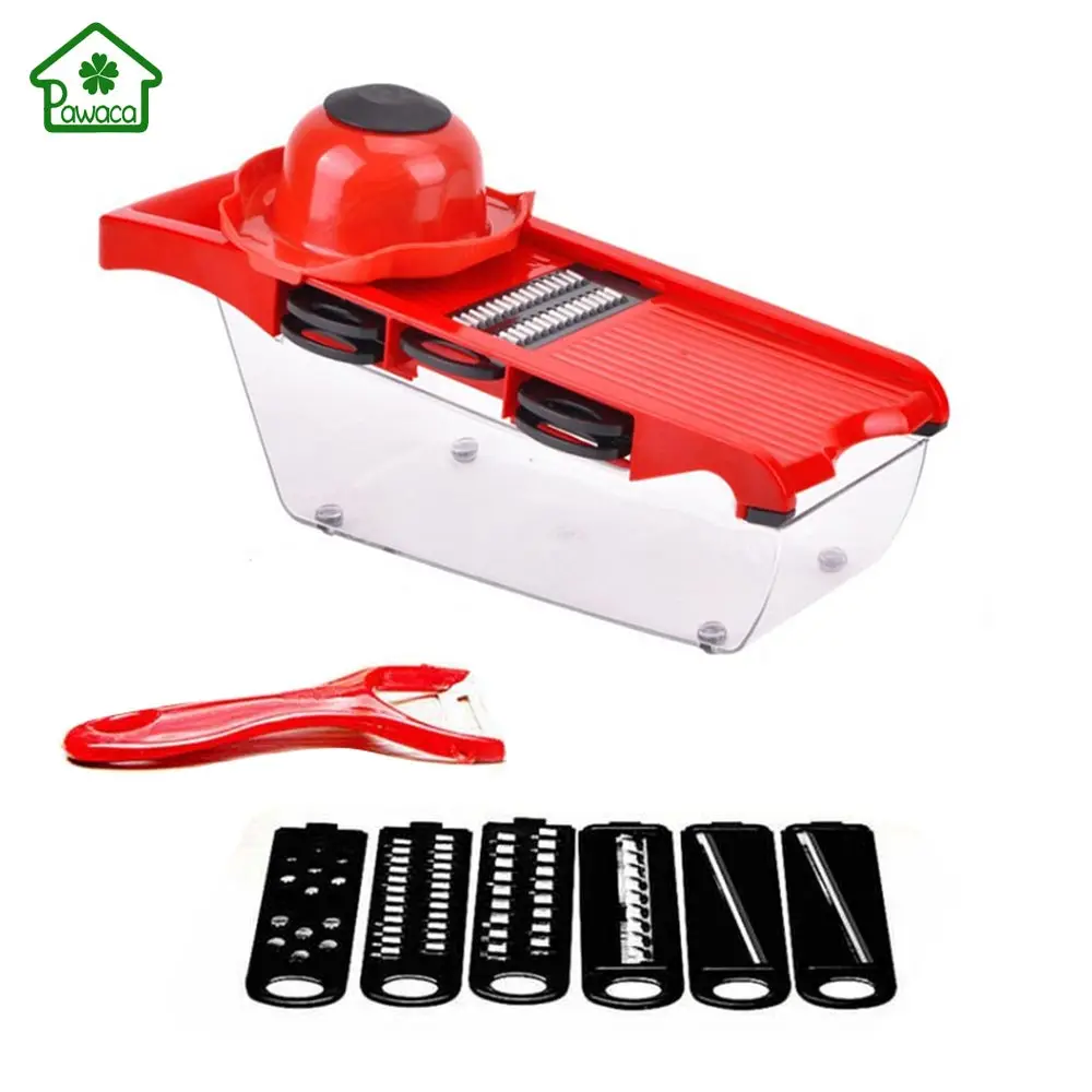 Multifunctional Vegetables Shredder Stainless Steel Peeler 6 Blades