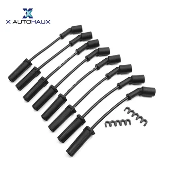

X AUTOHAUX 8PCS Car Spark Plug Wires Ignition Wire for Buick Cadillac Chevrolet GMC Hummer Pontiac Saab fit OE# 19206447 748UU