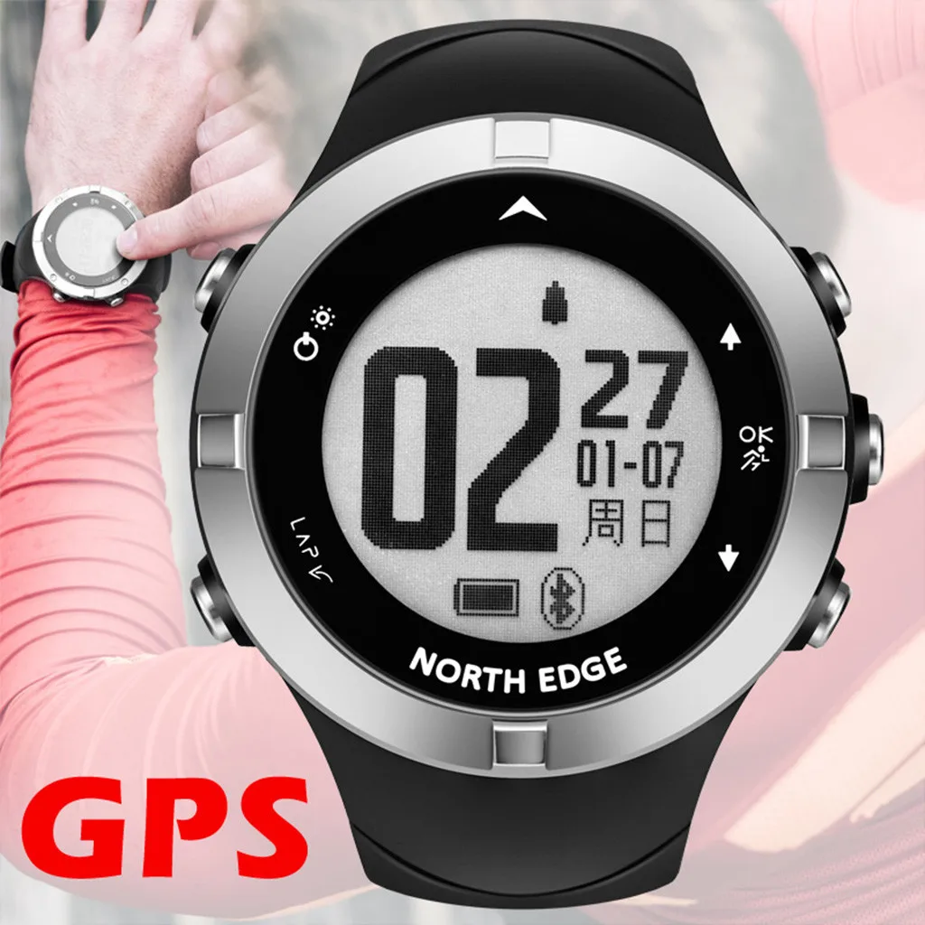

NORTH EDGE Smart Sport Watch GPS Time Waterproof Outdoor Jogging Running Watch Smart heart rate watch running calorie waterprof