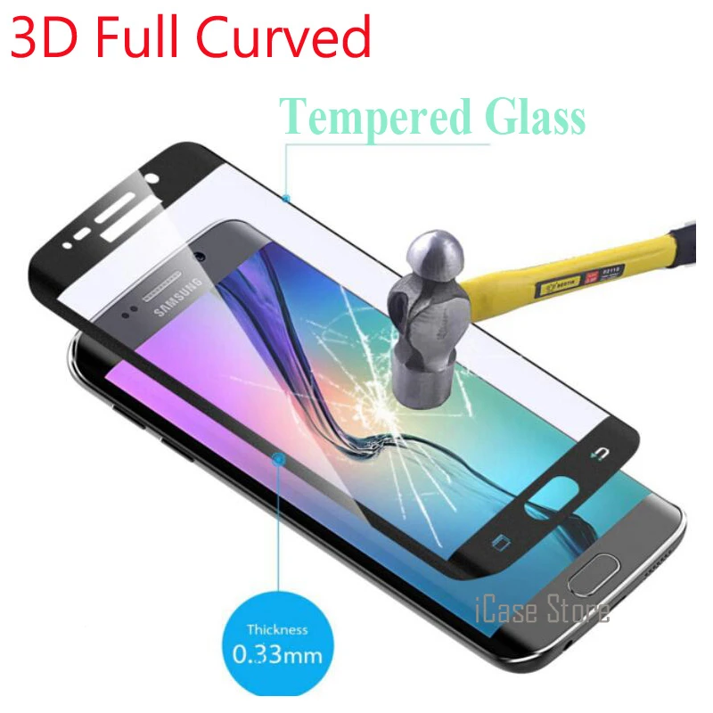 9 H изогнутое закаленное 3d стекло для Samsung Galaxy S6 Edge Plus S7 S8 плюс Защитная пленка
