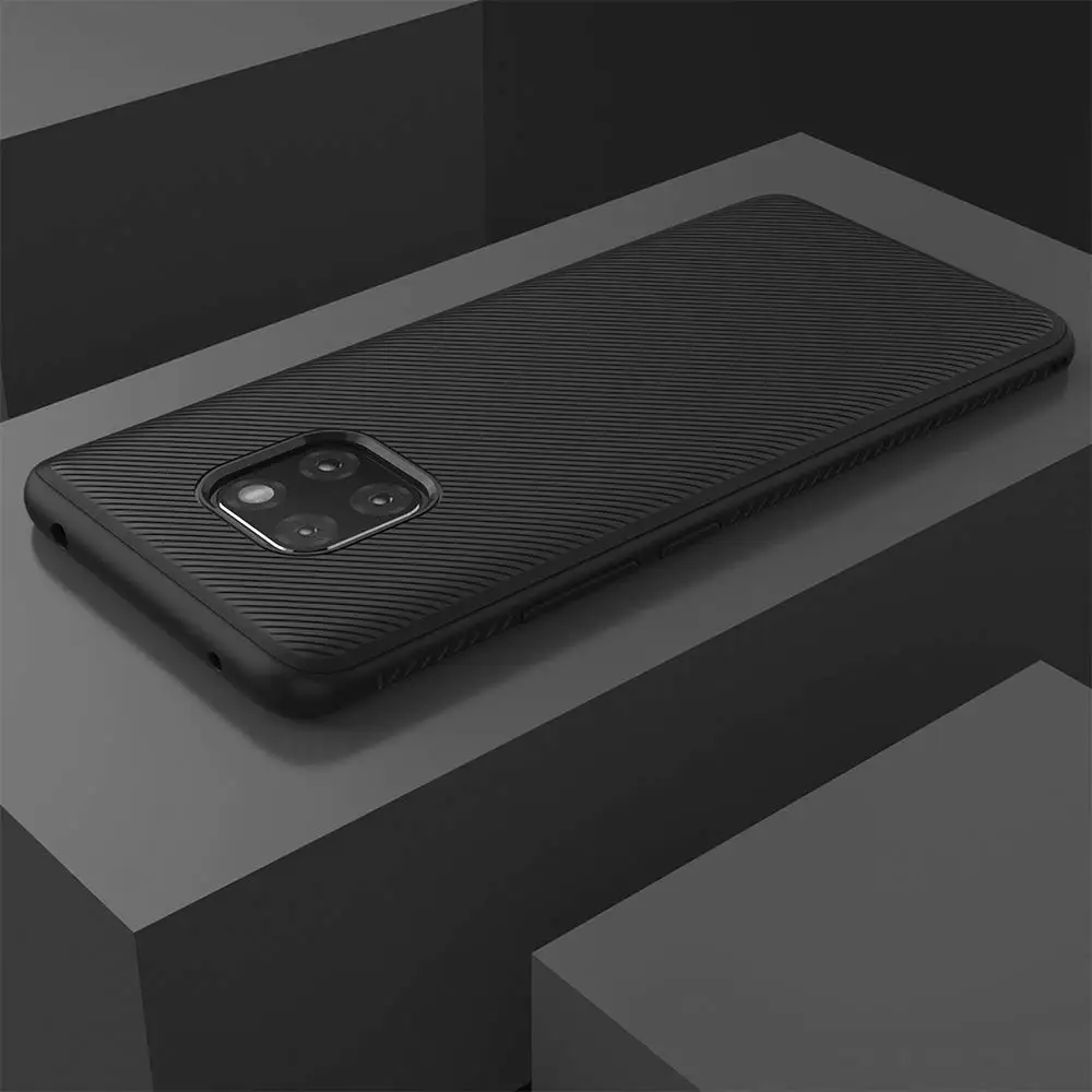 Ultra Thin Slim Carbon Fiber Soft TPU Case Cover on sfor Huawei Mate 20 Lite Mate 20 Pro Flexible Silicon Phone Carbon Skin Capa (2)