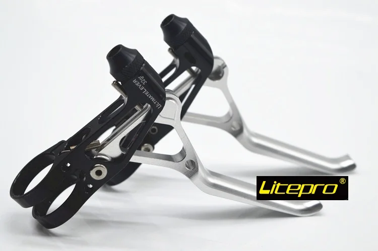 Litepro 22.2mm Ultimate Ultralight 32g V Brake Lever CNC Hollow Alloy City Bicycle Folding Bike Brake Levers Taiwan Technology