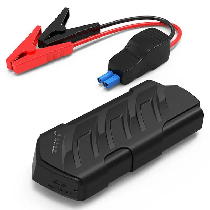 

12000mAh 12V Car Jump Starter Emergency Starting Device QC3.0 Fast Charging Micro and Type-C Port SOS Light Mobile Power Bank