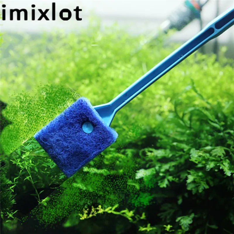 Imixlot 1 Pc 40cm Long Handle Aquarium Fish Tank Cleaning Brush Plastic