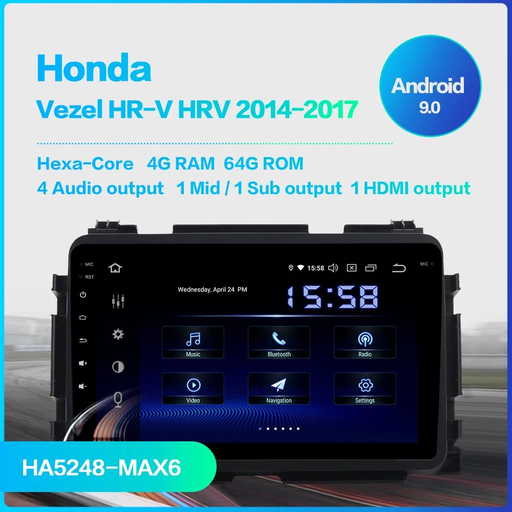 Perfect Car 1 din Android 9.0 Radio GPS Navigation Multimedia for Honda Vezel HR-V HRV 2014 2015 2016 2017 with 8" Multi Touch Screen 1 Perfect Car 1 din Android 9.0 Radio GPS Navigation Multimedia for Honda Vezel HR-V HRV 2014 2015 2016 2017 with 8" Multi Touch Screen 1