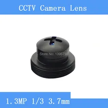 HD surveillance infrared camera lens black screw-shaped 1.3MP pinhole lens 3.7mm M12 thread CCTV lenses