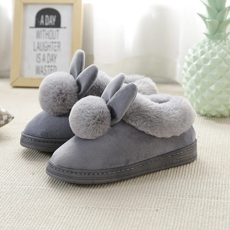 

WENYUJH Fuzzy Slippers Superstar Shoes Women Slippers 2018 Winter New Style Cow Suede Indoor Home Slippers Plus Size