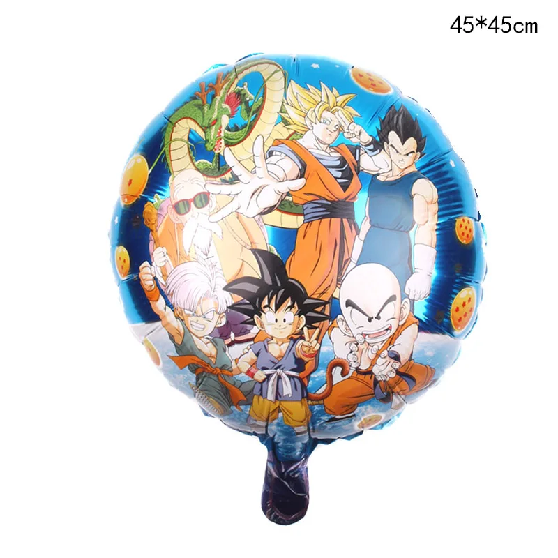 1 шт 3D Dragon Ball Фольга шары Z Гоку драгонболл зет Аниме DragonBall 18 дюймов мультфильм день рождения Супер вечерние украшения поставки Вегета - Цвет: Round B