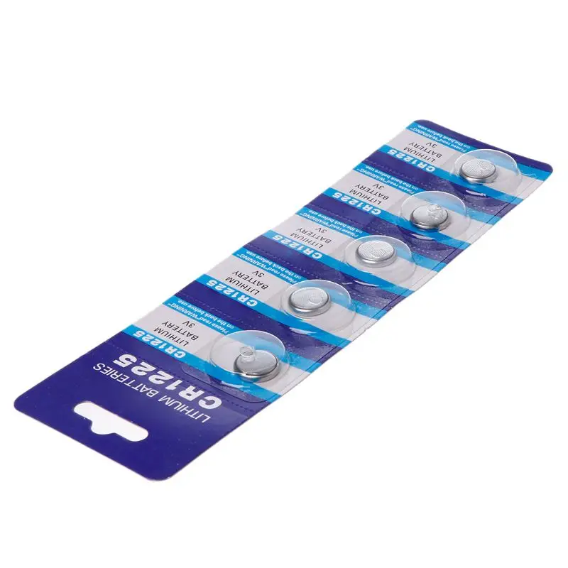 

5PCS Lithium Battery CR1225 Electronic Coin Cell Button Batteries 3V LM1225 BR1225 KCR1225 CR 1225 Watch Car Key Toy Remote 77UA