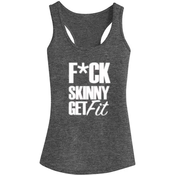 

Womens Skinny Get Fit Funny Fitness Workout Racerback Tank Tops