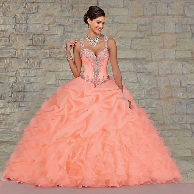 Popular Peach Quinceanera DressesBuy Cheap Peach Quinceanera Dresses