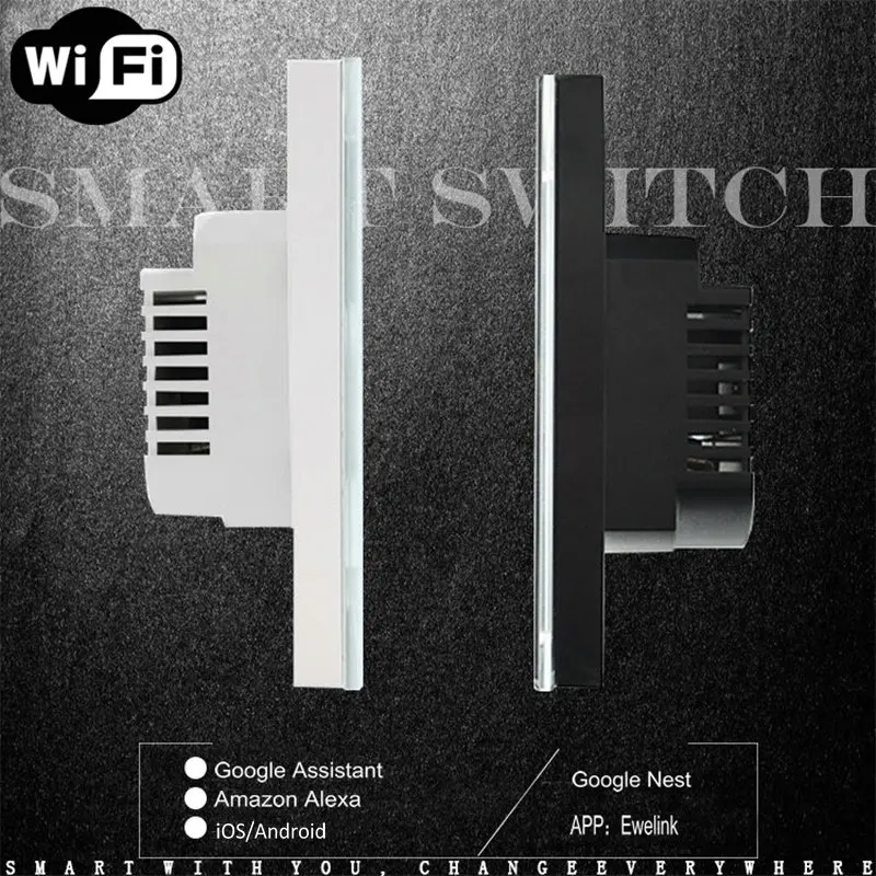 

Wifi Light Switch For Mobile APP Remote Control touch switch white 1 Gang EU Standard