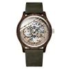 IK colouring 2022 hommes montre mode bois boîtier en cuir véritable Bracelet automatique mécanique squelette Steampunk montre-Bracelet en bois ► Photo 1/6