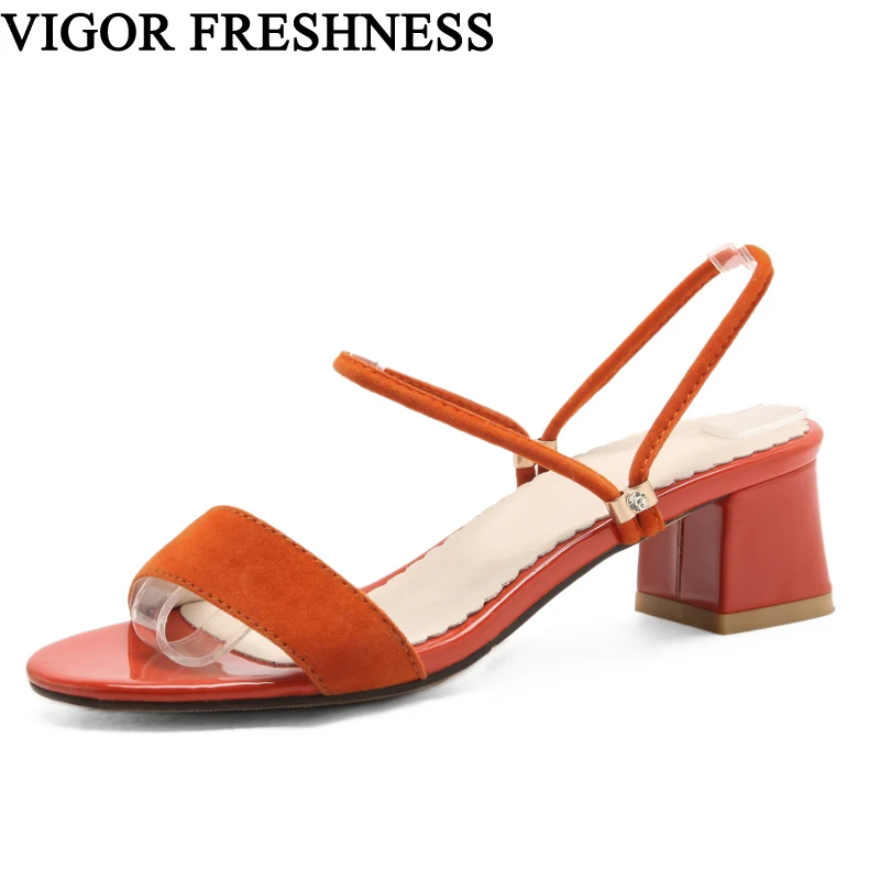 

VIGOR FRESHNESS Woman Summer Sandals Low Heels Shoes Women Sandals Slip On Sandalia Feminina Lady Shoes Plus Sizes 48 49 50 M36