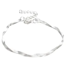 Винтажная Витая Серебряная цепочка, ножные браслеты для женщин, богемные Свадебные ножные браслеты для сандалий, Boho DIY, летние украшения для ног