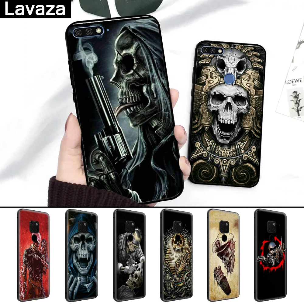 

Lavaza Horror Skull Silicone Case for Huawei Mate 10 Pro 20 30 Lite Nova 2i 3 3i 4 5i Y6 Y5 Y9 2019 Y7 Prime