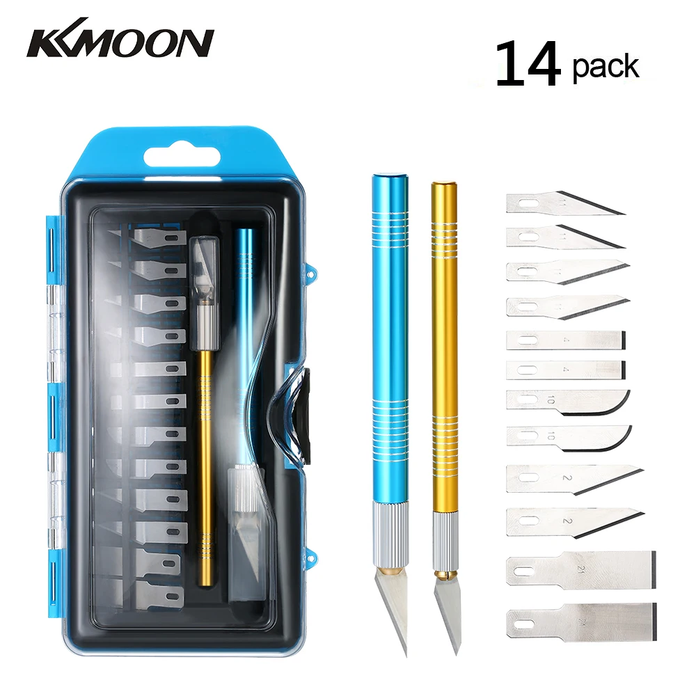 KKmoon Precision Engraving Craft Knife Set Wood Carving Pens Tools with