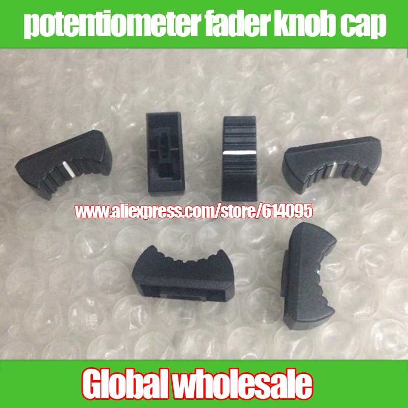 

10pcs black mixer potentiometer fader knob cap / hole 8MM / W10MM * L24MM