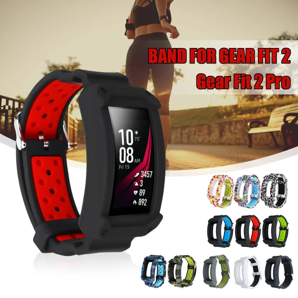 Силиконовый ремешок для часов сменный Samsung Gear Fit 2 SM R360/Fit2 Pro R365 наручных