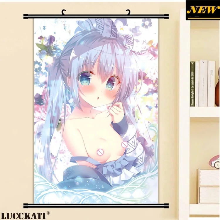 1 breasts gochuumon_wa_usagi_desu_ka- hachimitsu_shoujo kafuu_chino mitsumomo_mamu nipples no_bra open_shirt tagme_