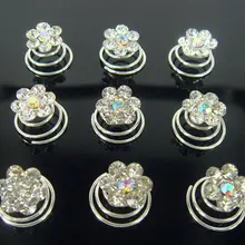 60 шт. Свадьба Цветочный Кристалл волос Twists S Шпильки