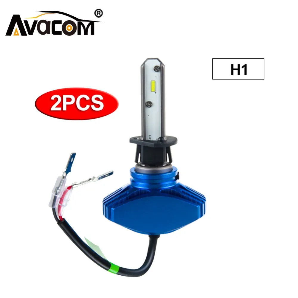 Avacom 2 шт. H1 LED Voiture Автомобильные фары Лампа 12В 24В CSP чип 8000лм 80 Вт 6500 к белый