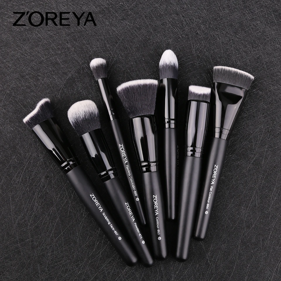 Zoreya Brand Makeup Brushes 7pcs With Unique Hair Type Classic
