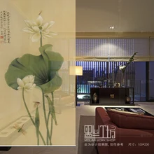 Китайский экран Мягкий раздел вестибюль висит занавес спуска затвора Творческий экран для комнаты перегородка Lonely Guhe