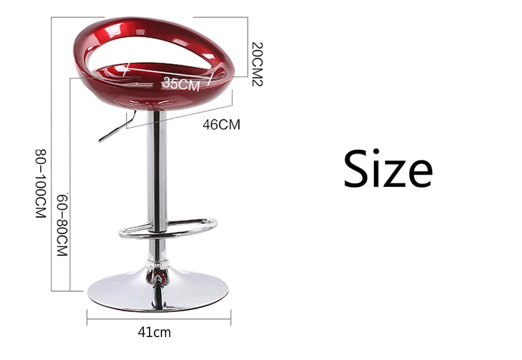 Простой Пластик барный стул поднял поворачивается Бытовые балкон многоцелевой высокая стул с небольшим спинки стабильной спереди стол и