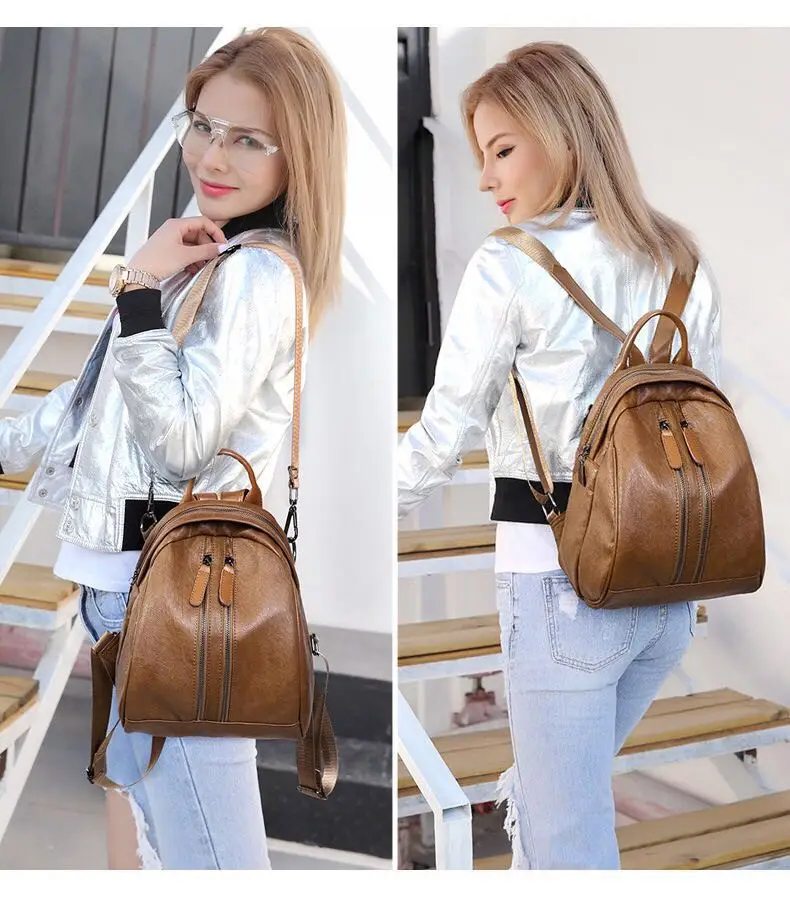 Новый Модный женский рюкзак высокого качества Молодежные кожаные рюкзаки для девочек-подростков женская школьная сумка на плечо рюкзак