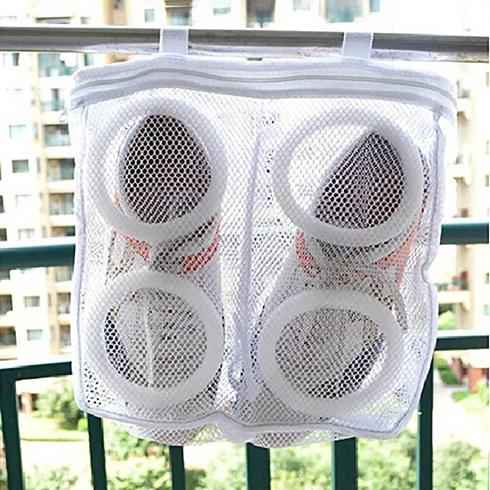 Washing Machine Shoes Clothes Underwear Zipper Closure Laundry Mesh Pouch Bag