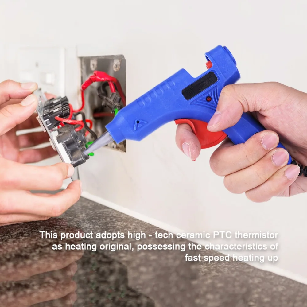 EU Plug 20W 100 240V Professional Electric Heating Hot Melt Glue Gun