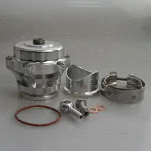 SPECIAL OFFER MOFE 50mm Q Series Blow Off Valve BOV With V-band Clamp & Flange Silver Blue Black