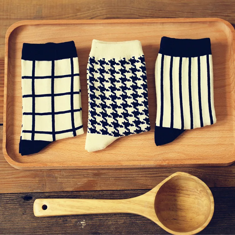 1 пара женские хлопковые носки в клетку полоску|socks 100% cotton|cotton liner sockssock insole |