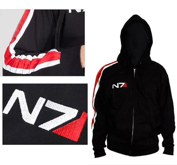 

Men Mass Effect N7 Zipper Jacket Sweatshirts Winter Jacket Thicken Warm Coat Casual Sweatshirts Men Fashion Hoodie Streetwear