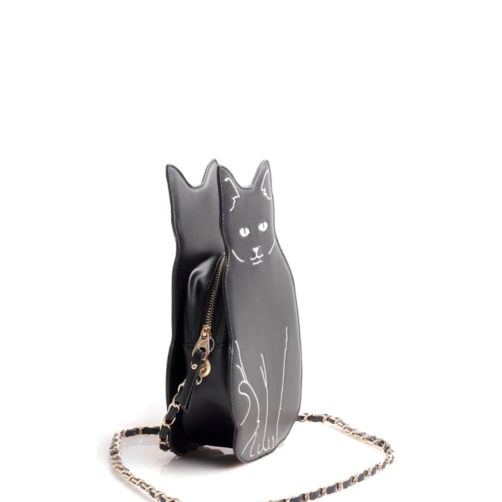 Новинка. Женская уличная модная сумка с перекрестным ремешком с изображением черной кошки классная уникальная забавная сумка с перекрестным ремешком сумка почтальона