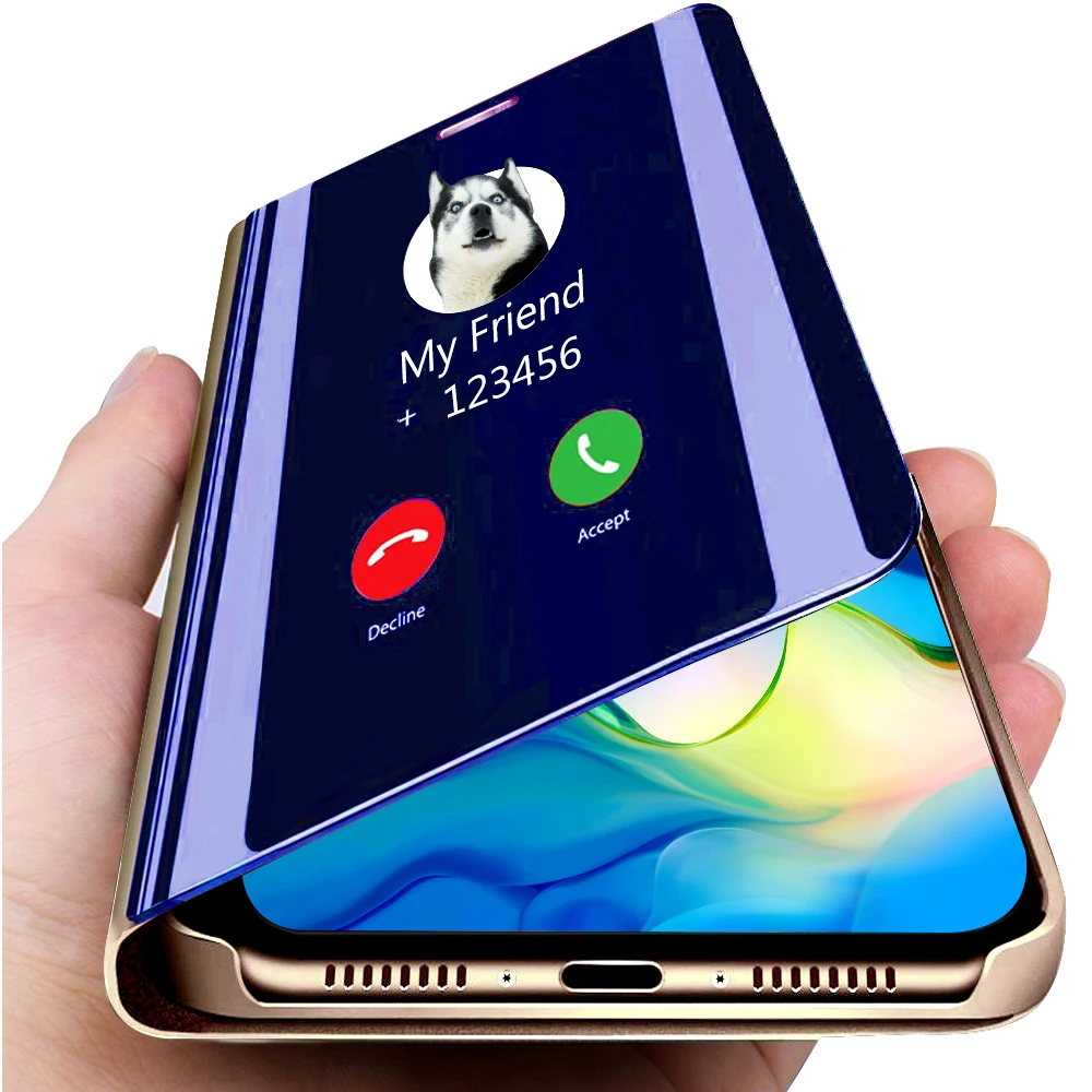 

mirror flip case on honor 10 20 lite light 10i 20i cover cases for huawei 7c 7a pro 7s 8a 8c 8x 8s stand case honour 7apro 7cpro