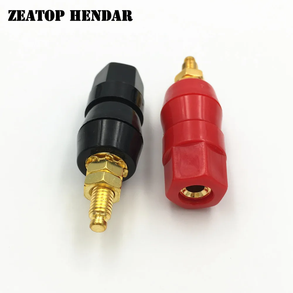 8Pcs High Quality Brass (black+red) Terminals Red Black Connector